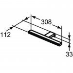 Ideal Standard Pandora LED šviestuvas veidrodžiui, 12 W, 220-240 V, T32, pasirenkamas plotis